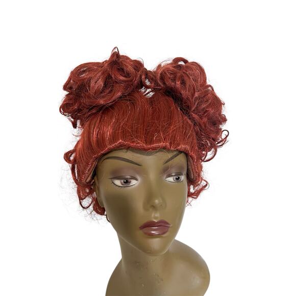 Women's Red Brown Curly Short Wig Cosplay Halloween Costume Party Hocus Pocus - Picture 1 of 14